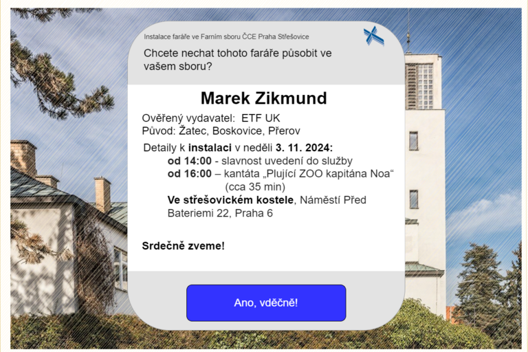Instalace Marka Zikmunda ve Střešovicích, 3.11.