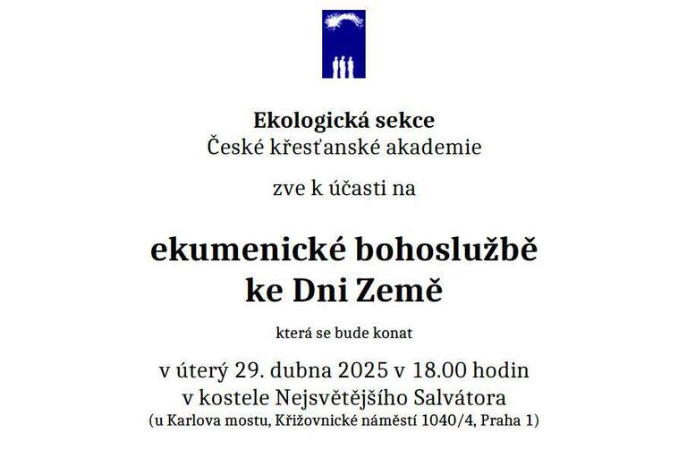 Ekumenické bohoslužby ke Dni Země, 29.4.2025 Nejsvětější Salvátor