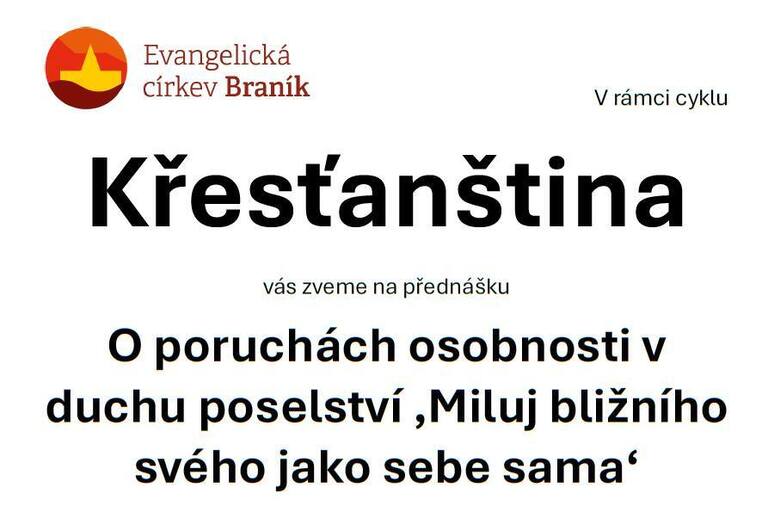 Křesťanština - O poruchách osobnosti, 13. 10. 2025 Braník