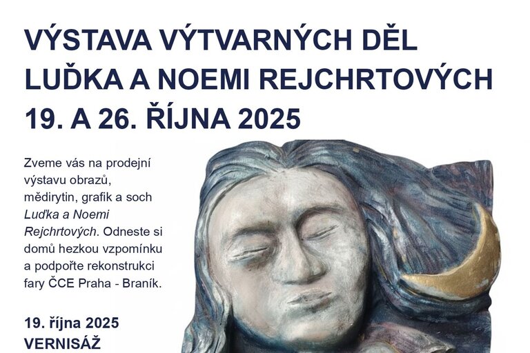 Výstava výtvarných děl Luďka a Noemi Rejchrtových, 19. a 26.10.2025 Braník