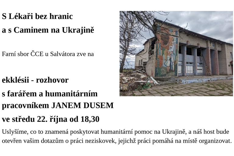 Ekklésie s Janem Dusem, 22.10.2025 Salvátor