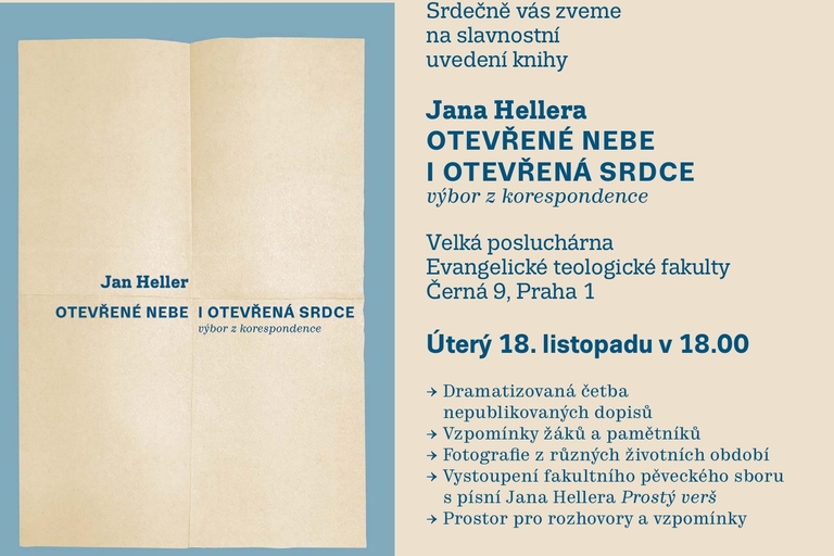 Uvedení knihy Jana Hellera: Otevřené nebe i otevřená srdce, 18.11.2025 ETF