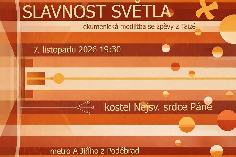 Slavnost světla v Srdci Páně, nám. Jiřího z Poděbrad 7.11.2026